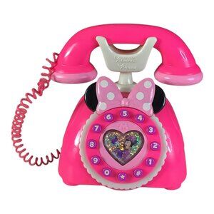 Disney Store Minnie Mouse Happy Helpers Phone Playset Lights & Sounds Pink Toy